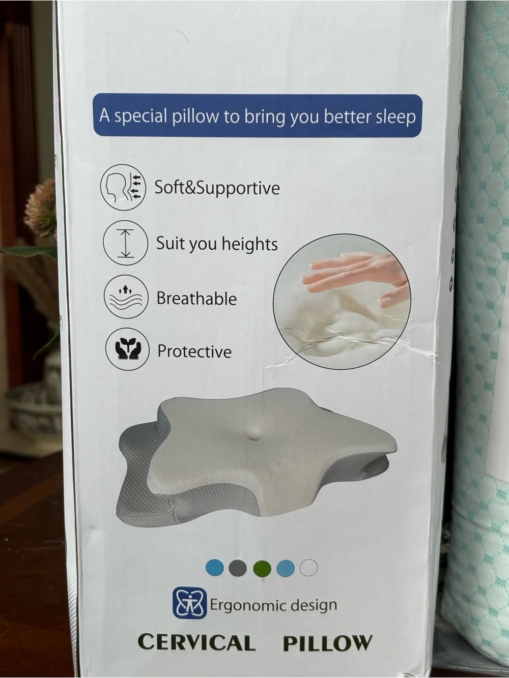Memory Foam Cervical Pillow Queen Adjustable Ergonomic Neck Support Orthopedic